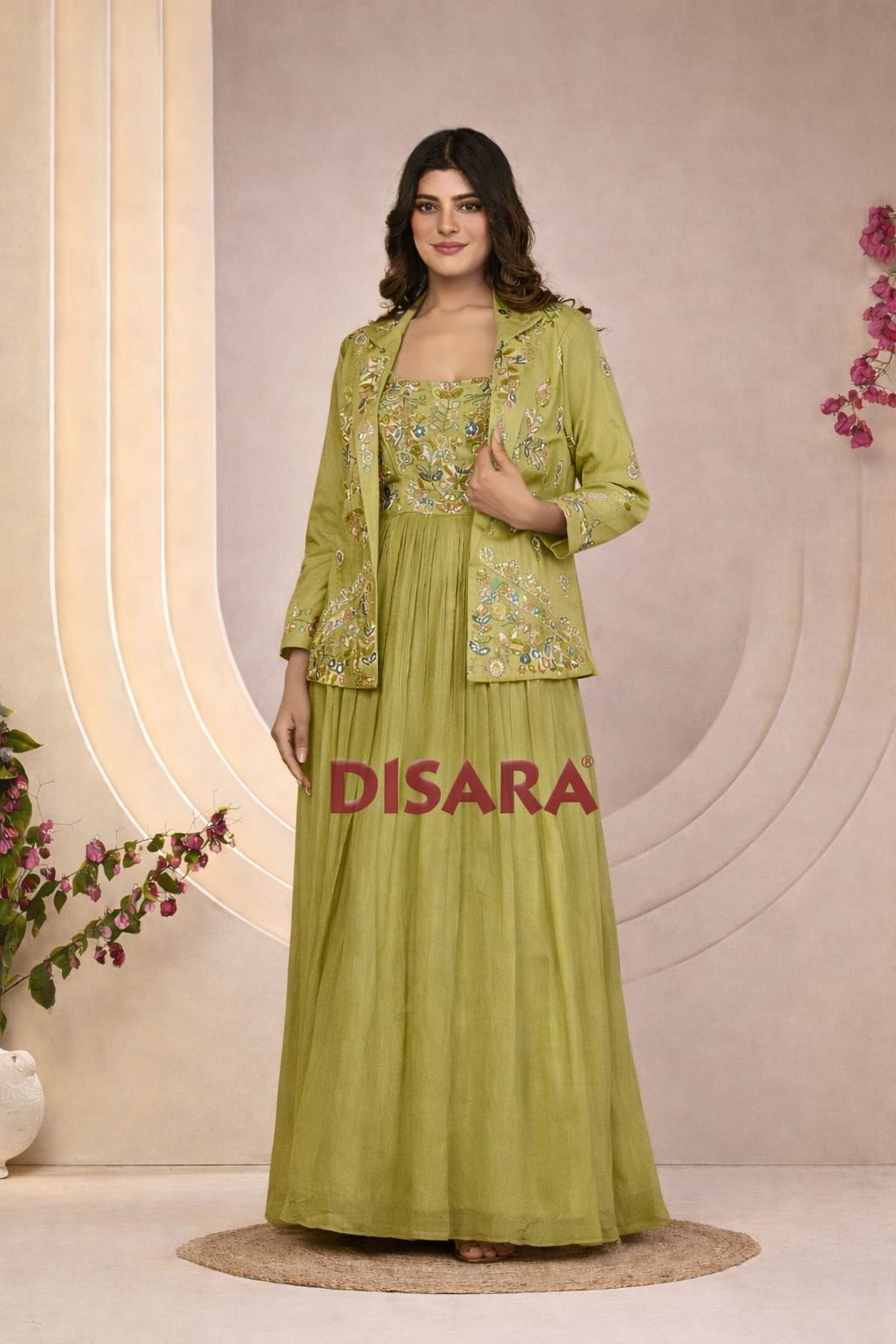 Jacket Gown Hand Embroidered