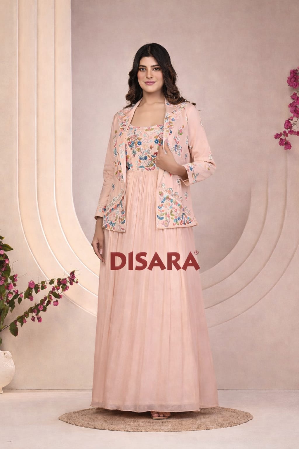 Jacket Gown Hand Embroidered