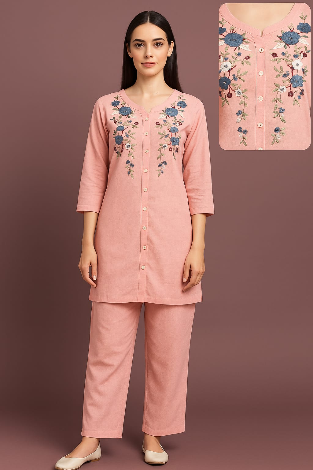 2 Piece Long Kurta Set
